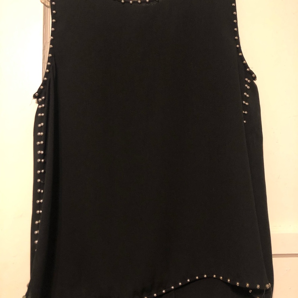 H&M black stud blouse